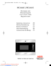 Aeg MC2660E Operating Instructions Manual