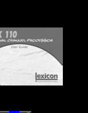 Lexicon MP 110 User Manual