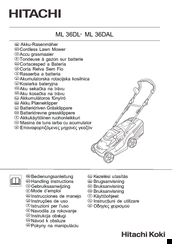Hitachi ML 36DAL Handling Instructions Manual