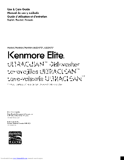 Kenmore Elite Ultraclean 665.1470 Series Use & Care Manual