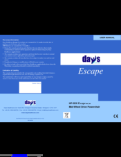 Days HP-3DX Escape User Manual