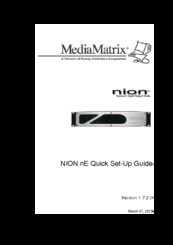 MediaMatrix nion nE Quick Setup Manual