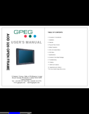 GPEG AOD 320 Manual