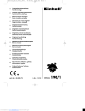 EINHELL RT-CS 190/1 Operating Instructions Manual