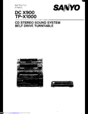 Sanyo DC X900 Instruction Manual