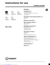 Indesit IWE 81282 Instructions For Use Manual