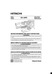 Hitachi DH 28PD Instruction Manual And Safety Instructions