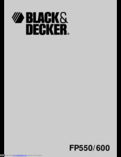 Black & Decker FP600 Instruction Manual