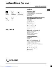 Indesit PWC 71472 W Instructions For Use Manual