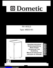 Dometic miniBar RH 465LD Operating Instructions Manual