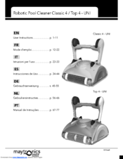 Maytronics Classic 4-UNI User Instructions