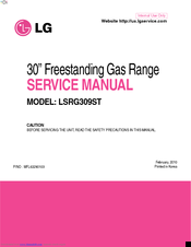 LG LSRG309ST Service Manual