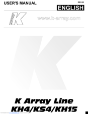 K-array KH15 User Manual