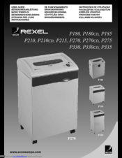 Rexel Rexel P180 User Manual