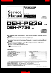 Pioneer deh-p736 Service Manual