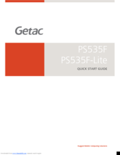 Getac PS535F-Lite Quick Start Manual