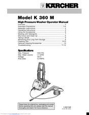Kärcher K 360 M Operator's Manual