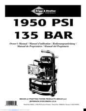 Briggs & Stratton BSPP 1950 PSI Owner's Manual