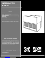 Unitary products group FA120 Installation Manual
