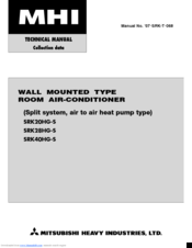 Mitsubishi Heavy Industries SRK20HG-S Technical Manual