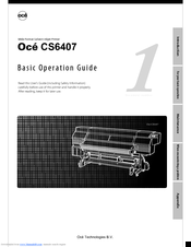 Oce CS6407 Basic Operation Manual