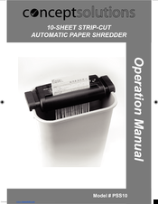 Conceptsolutions PSS10 Operation Manual