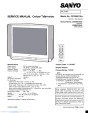 Sanyo CP29AF2X-50 Service Manual