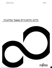 Fujitsu STYLISTIC Q775 Operating Manual