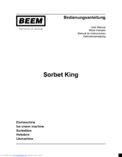 Beem Sorbet King User Manual
