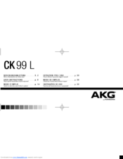 AKG CK99L User Instructions