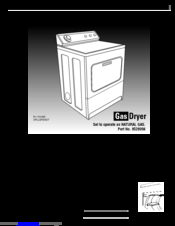 Maytag 3RLGR5437 Installation Instructions Manual