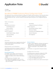 ShoreTel ShorePhone IP 8000 Configuration Manual
