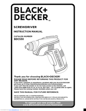 Black & Decker BDCS30 Instruction Manual