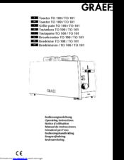 Graef TO 101 Operating Instructions Manual