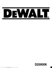 DeWalt D25900K Manual
