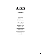 Alto TX15USB User Manual