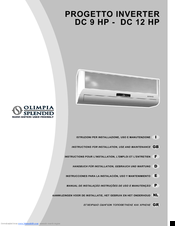 Olimpia splendid DC 9 HP Instructions For Installation, Use And Maintenance Manual