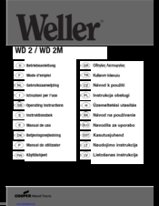 Weller wd 2 Operating Instructions Manual
