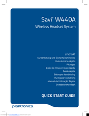 Plantronics Savi W440A Quick Start Manual