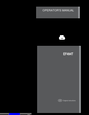 Yanmar EF-494T Operator's Manual