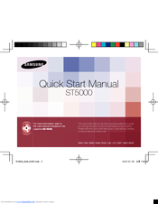 Samsung ST5000 Quick Start Manual