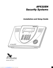 Apxalarm APX32EN Installation And Setup Manual