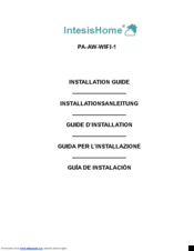 IntensisHome PA-AW-WIFI-1 Installation Manual