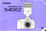 Canon 540EZ - Speedlite - Hot-shoe clip-on Flash Instruction Book