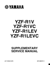 Yamaha YZF-R1V Supplementary Service Manual