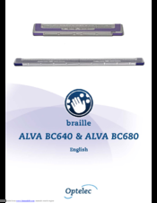 Optelec Alva BC680 User Manual