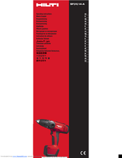 Hilti SFH 14-A Operating Instructions Manual