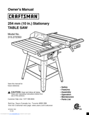 Craftsman 315.272350 Owner's Manual