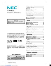 NEC VH-601 User Manual