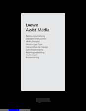 Loewe Assist Media Operation Instructions Manual